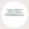 Witamina D3 + K2, 1000 IU D3 / 25μg K2-MK7, 1000 kropli 